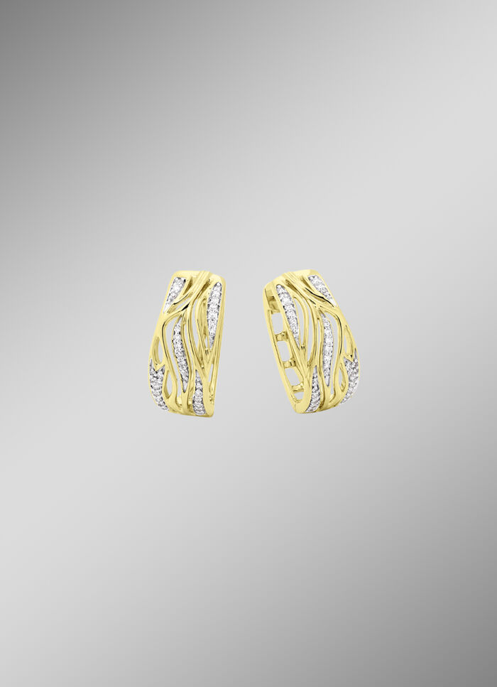 Creolen aus Gold mit Diamanten 