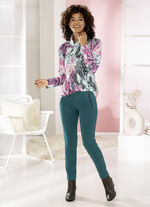 Jerseyhose mit Rei&szlig;verschluss-Taschen PETROL