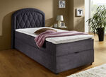 Boxspringbett mit Bettkasten und Topper ANTHRAZIT