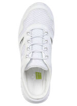 Sportlicher Damen-Sabot, mit herausnehmbarem Fußbett WEISS