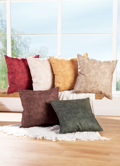 Marmorierte Velours-Kissenbezüge 