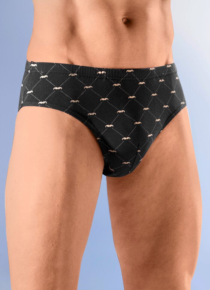 Viererpack Slips mit Alloverdruck 