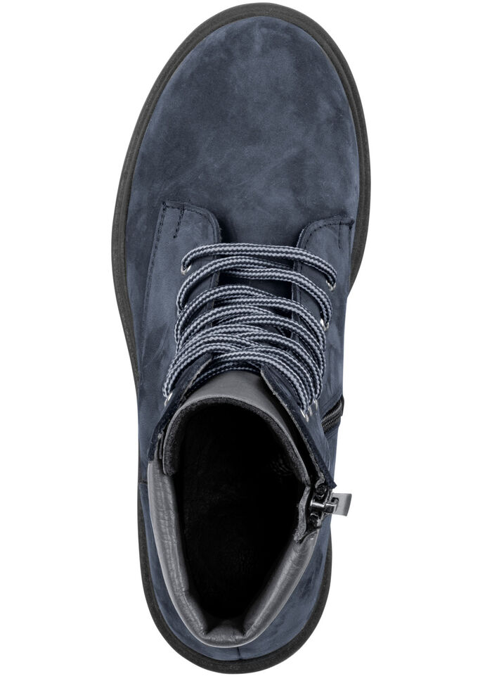 Andrea Conti Schn&uuml;r-Stiefelette aus bestem Nubukleder SCHWARZ