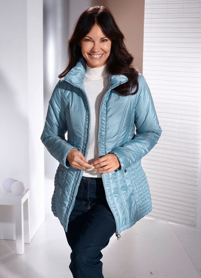 Jacke mit Smokeins&auml;tzen 