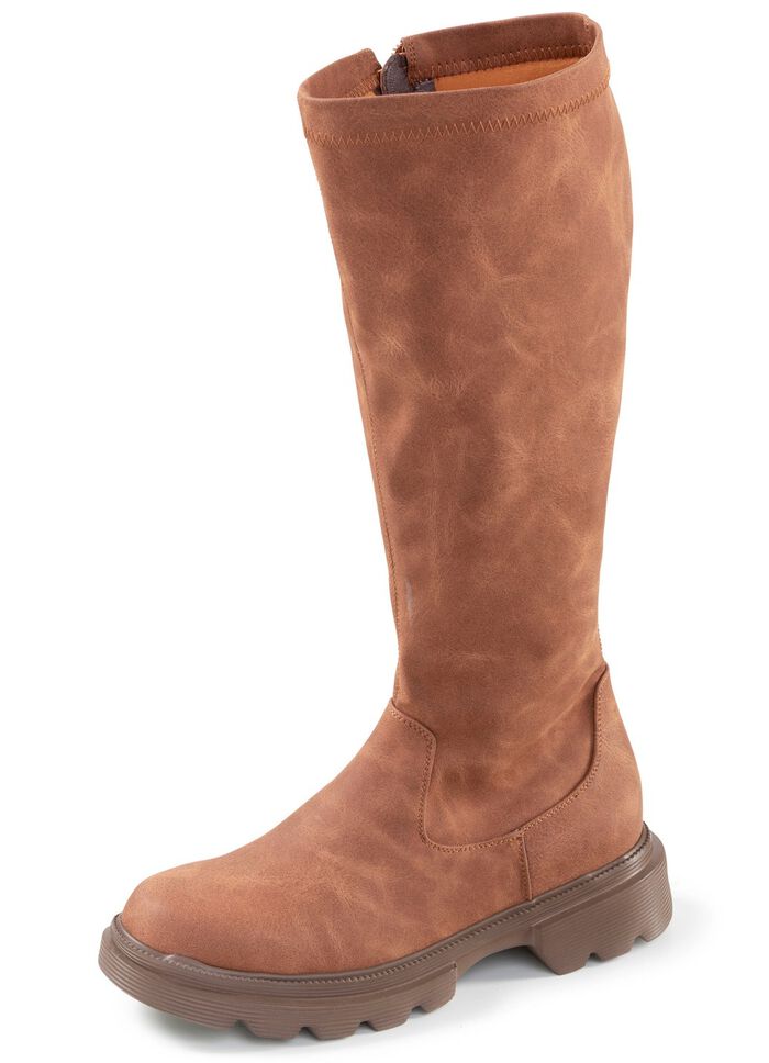 Andrea Conti, klassische Damen-Stiefel, mit Innenrei&szlig;verschluss 