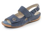 Waldl&auml;ufer, bequeme Damen-Sandalen, Weite H, mit herausnehmbarem Fu&szlig;bett JEANS