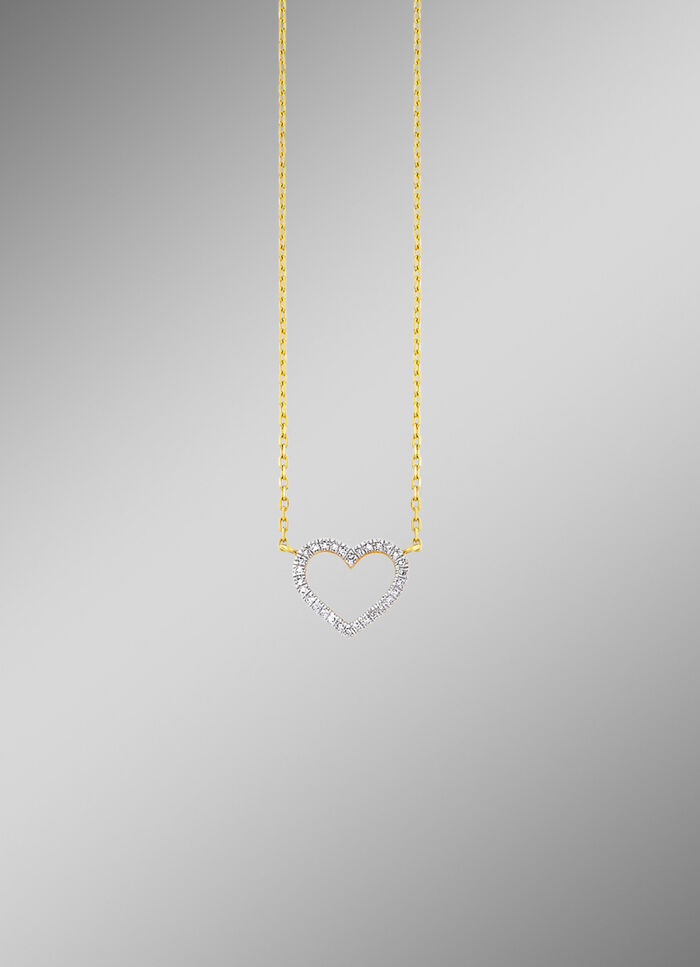 Wundervolle Halskette Herz mit 30 Diamanten 