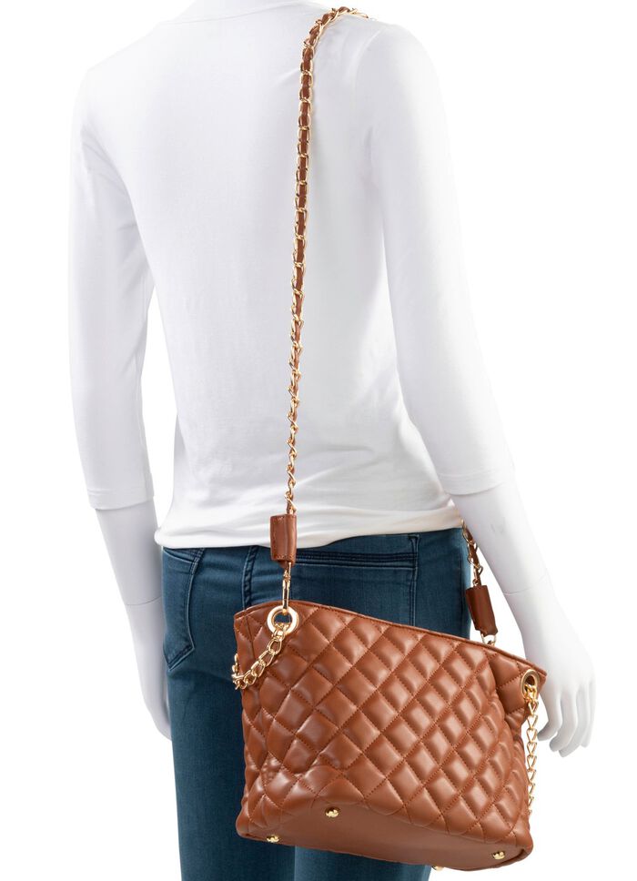 Collezione Alessandro, Tasche, Damen, mit abnehmbarem Umh&auml;ngeriemen COGNAC