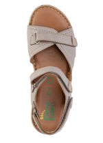 ELENA EDEN Sandale mit Kontrastbes&auml;tzen TAUPE