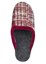 Klassische Damen-Hausschuhe, Weite G, mit angenehmer Polsterung BORDEAUX