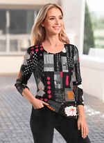 Shirt mit farbbrillantem Allover-Dessin 