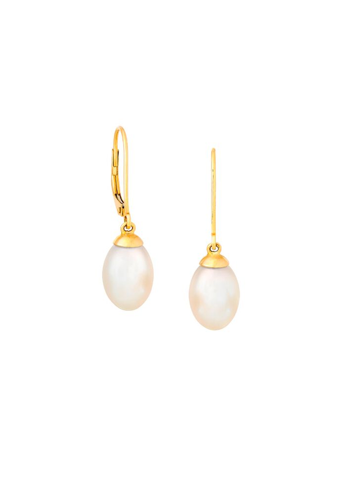 Zeitlose Ohrh&auml;nger mit S&uuml;&szlig;wasser-Zuchtperlen 