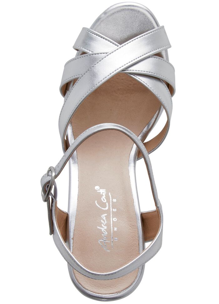 Andrea Conti Riemchen-Sandalette mit verdecktem Gummizug 