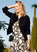 Jeansjacke mit Umlegekragen 