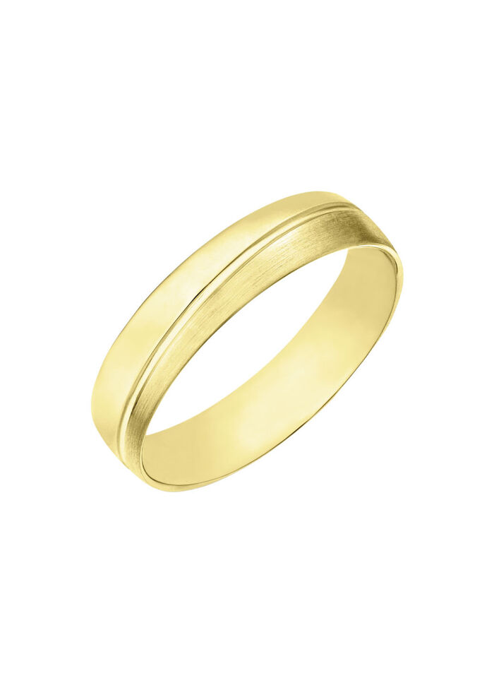 Edler Trauring glänzend/mattiert 