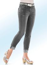 Edel-Jeans in 7/8-L&auml;nge mit h&uuml;bschem Glitzersteinchenbesatz 