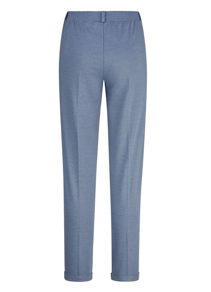 Hose mit r&uuml;ckw&auml;rtigem Dehnbundeinsatz JEANSBLAU MELIERT