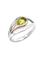 Stilvolle Raffinesse: Damenring mit echt Peridot 