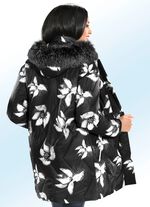 Kurzmantel mit Bl&uuml;tendessin 