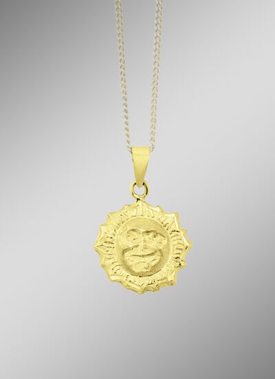 Strahlender Sonnen-Anhänger aus Gold  Strahlender Sonnen-Anhänger aus Gold