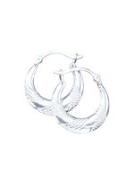 Trendige Creolen aus Silber 925/- fein 