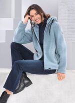 Jacke mit 2-Wege-Rei&szlig;verschluss EISBLAU