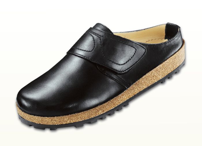 Haflinger-Lederclog aus weichem Rindleder SCHWARZ