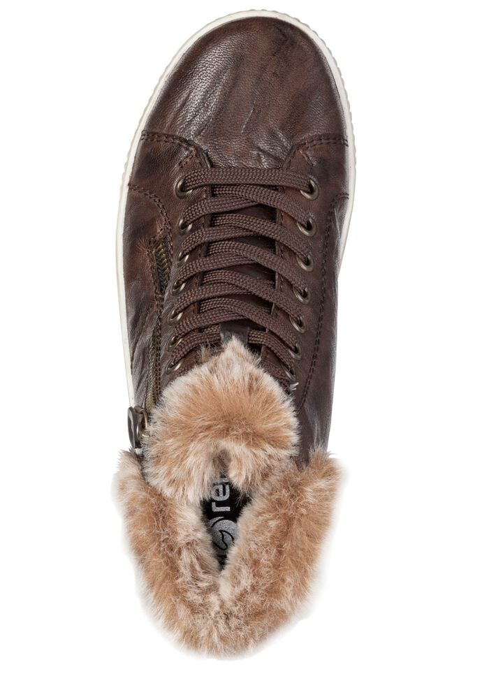 Remonte, gef&uuml;tterte Damen-Boots, Winterschuhe, Weite G, mit herausnehmbarem Fu&szlig;bett DUNKELBRAUN