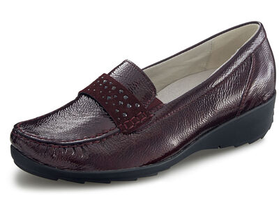 Waldläufer Mokassin-Slipper mit glamorösen Glitzersteinchen 