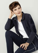 Sweatjacke mit floralem Druck