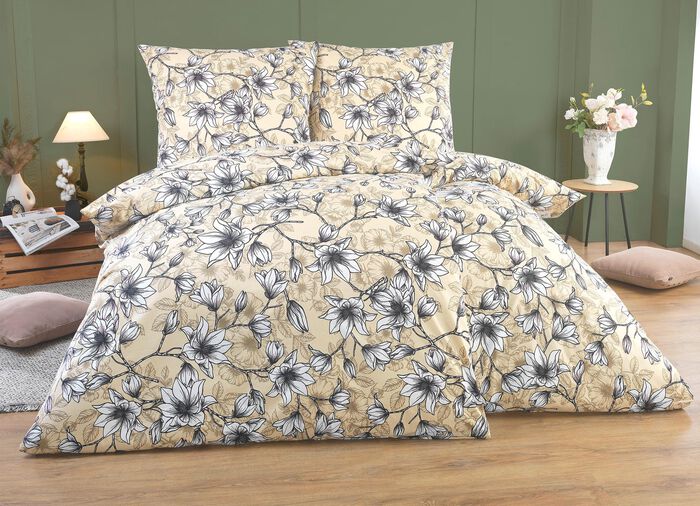 Bettw&auml;sche-Garnitur in Renforc&eacute;-Qualit&auml;t BEIGE