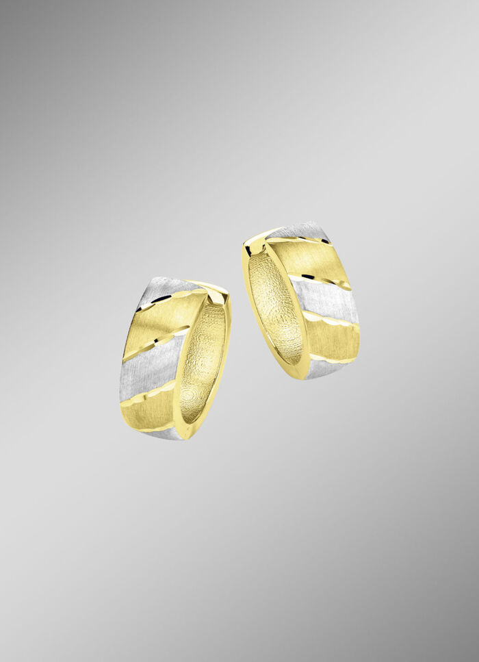 Stilvolle Klappcreolen in edlem Bicolor-Look 