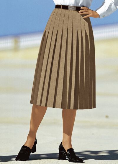 Rock mit figurgünstigen Rundumfalten 