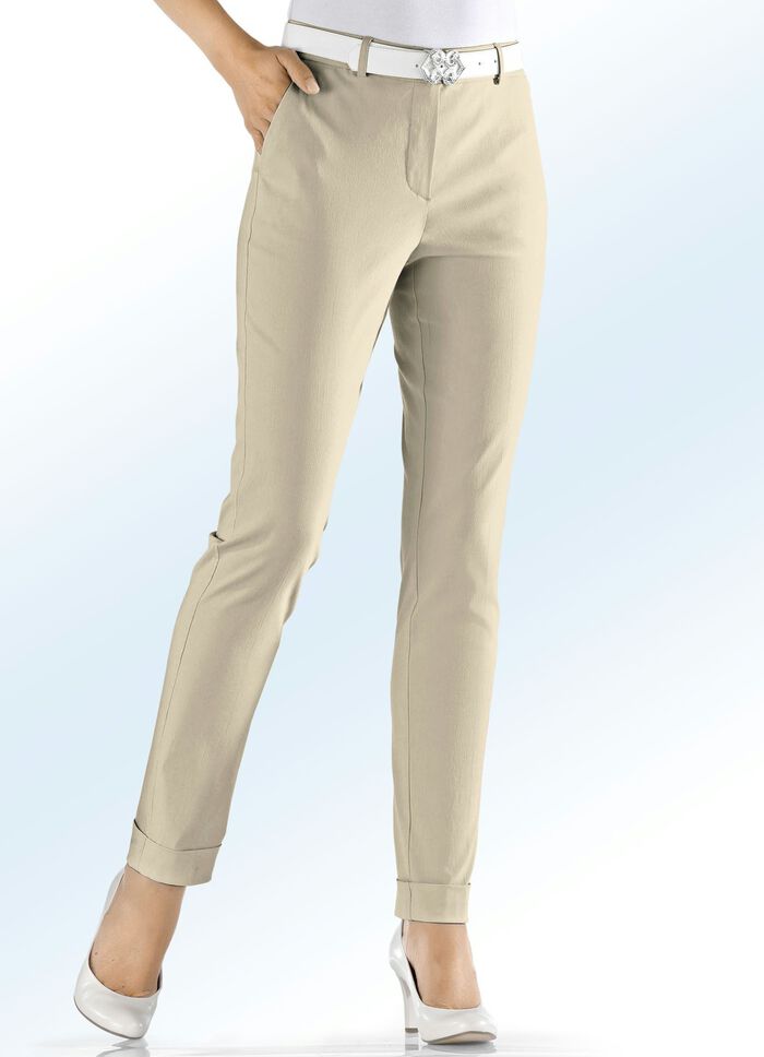 Hose in modischer L&auml;nge SAND