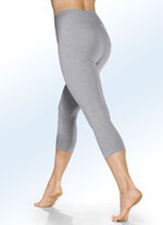 Zweierpack Caprihosen mit Dehnbund 1X GRAU MELIERT, 1X MARINE