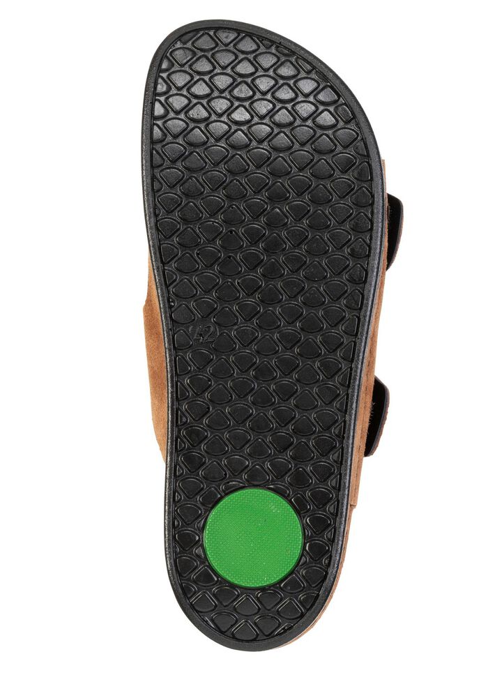 Mubb, klassische Herren-Pantoletten, Weite H, aus Leder 