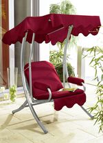 Hollywood-Schaukel mit Gestell aus verzinktem Stahlrohr BORDEAUX