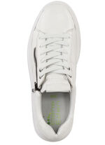 ELENA EDEN Schn&uuml;rschuh  mit Velour-Besatz NATURWEISS