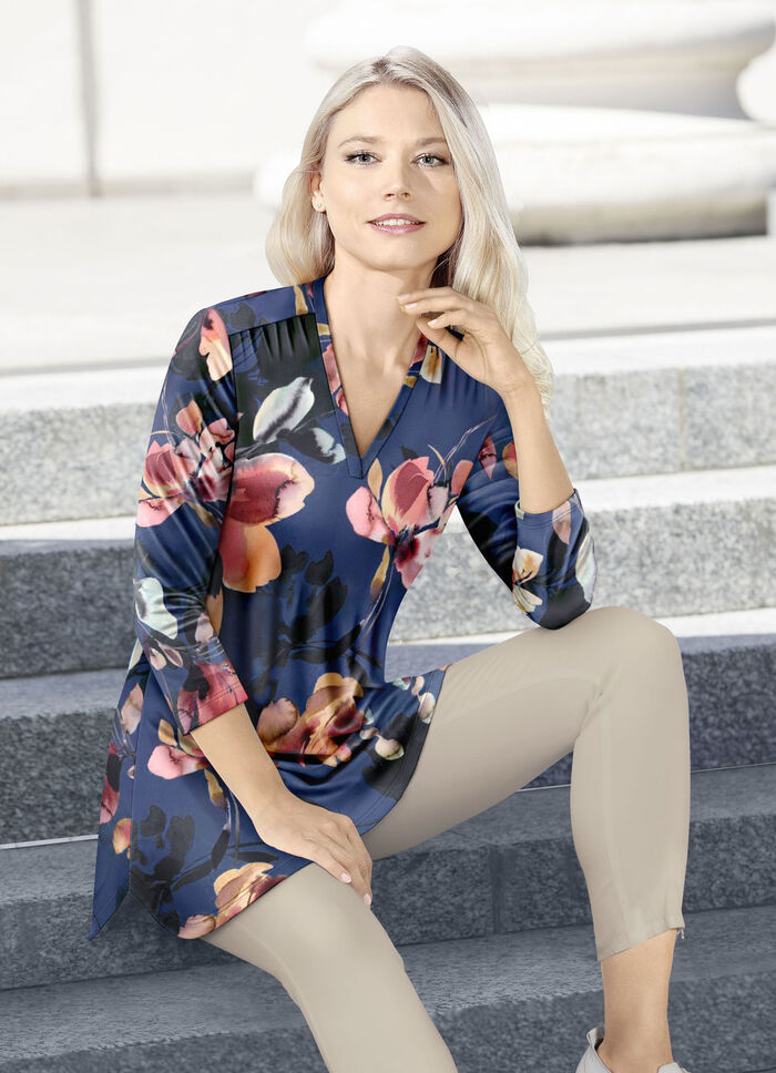 Shirt-Tunika mit farbbrillantem Inkjet-Druck 
