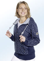 Sweatjacke mit Ankermotiven NAVY-ECRU