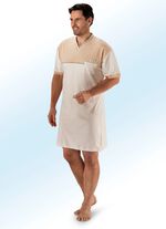 G&ouml;tting Nachthemd mit V-Ausschnitt, Brusttasche, Naturfaser 