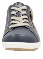 Remonte Schnürschuh aus teilweise geprägtem Nappaleder MARINE-CAMEL