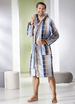 Doubleface-Bademantel aus Baumwolle 