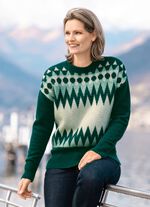 Pullover in flauschiger Qualit&auml;t PETROL-MINT-KIESEL