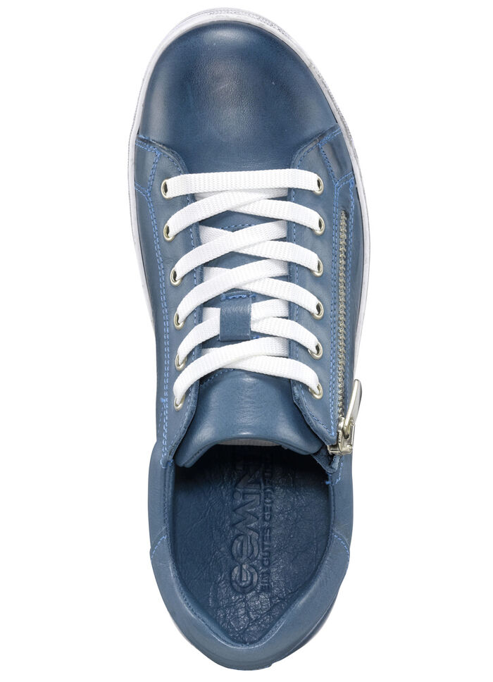Gemini Schnürschuh mit praktischem Seitenreißverschluss JEANS