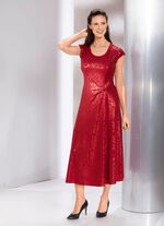 Kleid mit raffinierter Knotenoptik ROT