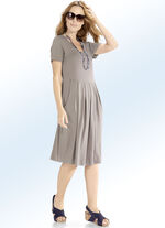 Kleid in Schlupfform TAUPE