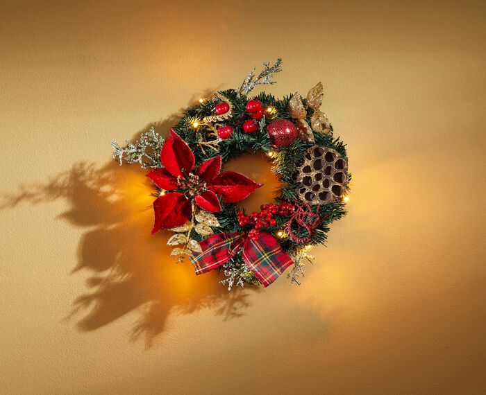 Beleuchteter Tannenkranz 