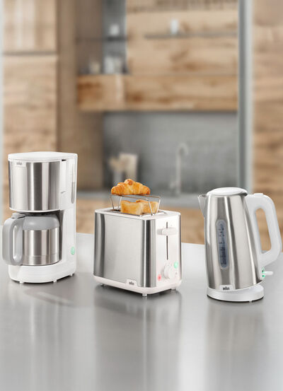 BRAUN Frühstücksserie PurShine aus hochwertigem Edelstahl 