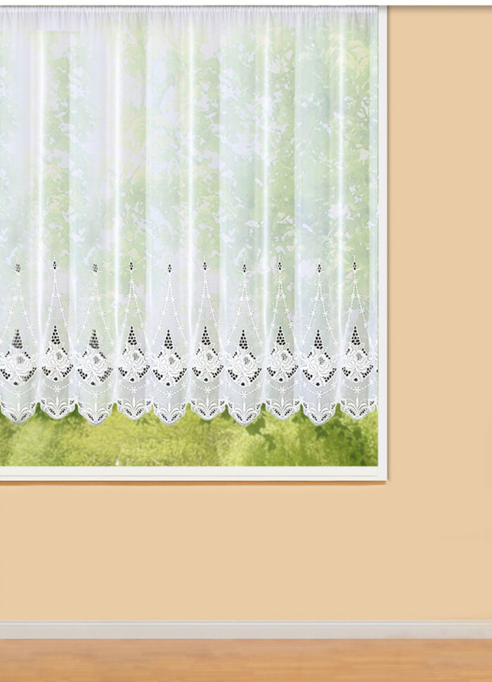 Blumenfenster-Store mit Universalschienenband 